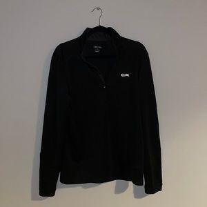 Black athletic quarter zip sweatshirt